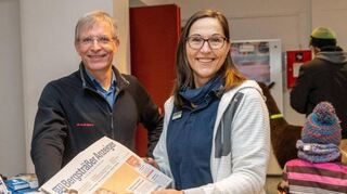 Der Bergsträßer Anzeiger war mit einem Stand vertreten. Geschäftsführer Michael Roth sowie Birgit Smektala suchten das Gespräch mit den Gästen.