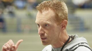 TG Biblis - HSG Fuerth/Krumbach II, Handball Bezirksliga A Maenner, TG-Trainer Sascha Schnoeller
18.12.2021 / Foto: Berno Nix