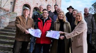 Bensheim, Spendenübergabe aus der Nikolausaktion des Pfarreienverbundes, 15.01.2023; Foto: Thomas Zelinger
