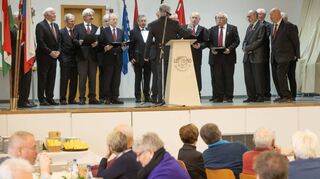 Musikalisch umrahmt wurde der Neujahrsempfang des Freundeskreises Bensheim-Mohács im Dorfgemeinschaftshaus Schwanheim unter anderem von den Sängern des MGV Harmonie 1861 Bensheim.