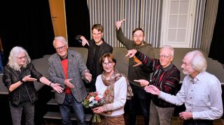 Bensheim, Pipapo-Kellertheater, Förderverein Kleinkunst und Kultur ehrt im Rahmen einer Vorstandssitzung Daniela Recktenwald, 19.01.2023; Foto: Thomas Zelinger