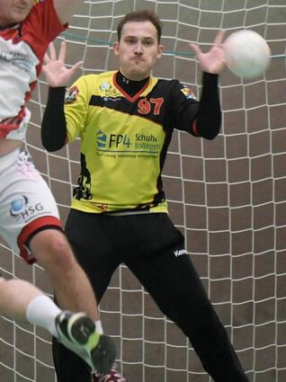 Nicklas Kilian war beim Sieg gegen Erfelden ein starker Rückhalt im Tor der HSG Bensheim/Auerbach.