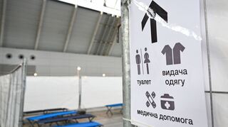 Ukrainische Geflüchtete finden in Erstaufnahmeeinrichtungen in Stuttgart einen Schlafplatz.