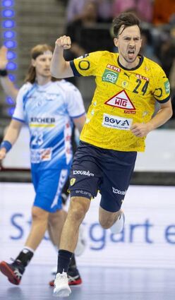 Im Hinspiel traf Patrick Groetzki sieben Mal ins Stuttgarter Tor.