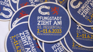 So sieht es aus, das Hessentags-Logo für 2023 in Pfungstadt.