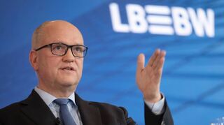 Präsentierte gute Zahlen: Rainer Neske, Vorstandsvorsitzender der Landesbank Baden-Württemberg, bei der Bilanz-Pressekonferenz in Stuttgart.