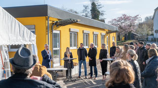 Die Einweihung des Erweiterungsbaus der Grundschule Elmshausen.