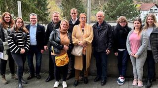 Die Lindenfelser CDU besuchte mit dem Kreisbeigeordneten Matthias Schimpf die Flüchtlingsunterkunft im früheren Luisenkrankenhaus.