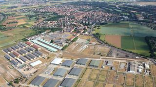 Längst freigeräumt: die Spinelli-Kaserne vor der Übergabe durch die Amerikaner 2014. Unten am Bildrand Käfertal, oben Feudenheim.