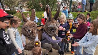 Schlierbach, Spielplatz, Osterveranstaltung für Kinder, 10.04.2023; Foto: Thomas Zelinger