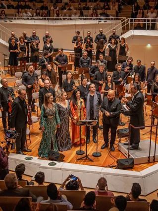 Ein Teil des Ornina Syrian Orchestras, das im Capitol auftrat.