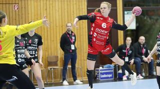 Leonie Kockel hatte einige starke Momente, sie erzielte ihre vier Tore am Stück vom 20:17 zum 23:19 und sorgte damit dafür, dass die Flames gegen Metzingen lange die Nase vorn hatten, ehe sie in der Schlussphase einbrachen.