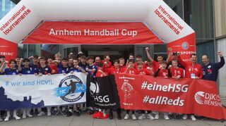 Auf ungewohntem Terrain bewegten sich die Jugendhandballer von HSG Bensheim/Auerbach und HC VfL Heppenheim beim internationalen Turnier in Arnheim.