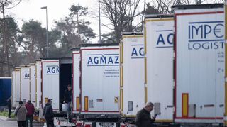 Seit Wochen streiken osteuropäische Lkw-Fahrer an der Raststätte Gräfenhausen an der A5 bei Darmstadt.