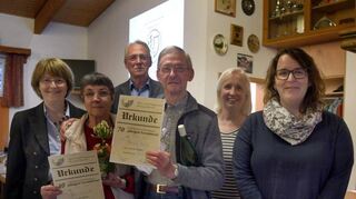 Mitgliederversammlung der SKG Zell mit Ehrungen
v.l: Vors. Anke Spurzen, Karin Grohrock, Alexander Reusch, Heinrich Braun, Martina Grötzinger, Sabrina Machu 
Foto: Jürgen Strieder