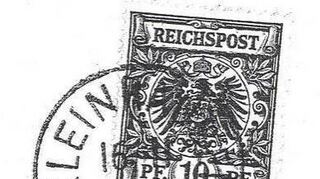 Erster Poststempel von Kleinhausen.