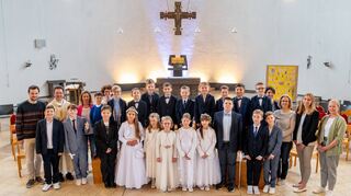 bbe, Bensheim, 8.05.2023, Kirche Sankt Laurentius, Kommunion, ,, Bild: Thomas Neu