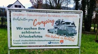 Die Stadtteildokumentation Hochstädten sucht für ihre nächste Ausstellung Bilder und Erinnerungen an Camping-Urlaube.
