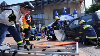 Beim Sicherheitstag am Samstag auf dem Beauner Platz präsentierten die Bensheimer Hilfsorganisatoren – wie hier das THW – ihre Schlagkraft.