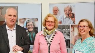 Setzen sich für mehr Teilhabe für Seniorinnen und Senioren ein: Bürgermeister Andreas Heun, Sonja Klein und Carmen Maus-Gebauer.