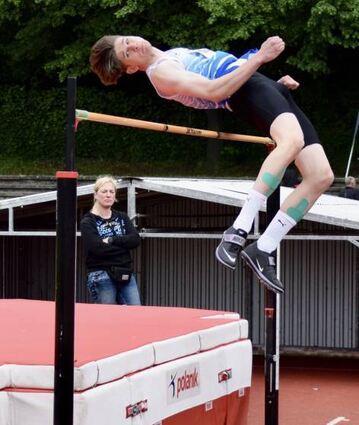 Benjamin Gang glänzte mit über-sprungenen 1,96 Meter.
