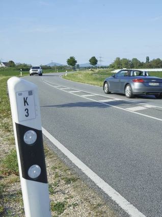 Die Kreisstraße K3 bei Lampertheim wird saniert.
