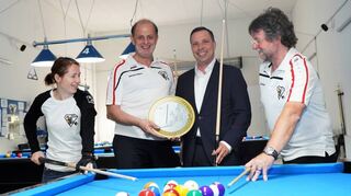 Bensheim, Billiard-Club, Übergabe Sparkassen-Spende, Foto: Thomas Zelinger