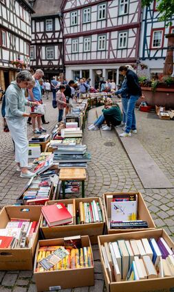 bbe, Bensheim, Bürgerwehrbrunnen, Bücherflohmarkt der Soroptimisten ,, Bild: Thomas Neu