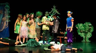 Die Theater-AG der Joseph-Heckler-Schule erhielt im Parktheater viel Applaus für ihr Stück „Abenteuer auf dem Glasberg“.