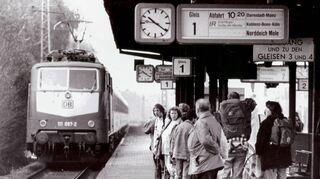 Der Bensheim Bahnhof, wie er damals aussah.