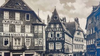 Der Bemsheimer Markplatz um das Jahr 1925.