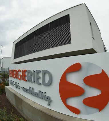 Lampertheim, Energie Ried, Gebaeude und Schriftzug (wegen geplanter Fusion mit GGEW) 14.09.2022 / Foto: Berno Nix