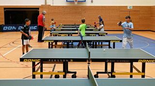 Viel Spaß hatten die Ferienspiel-Kinder beim Tischtennis-Angebot des BSC.