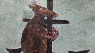 Britta Mahrts Werke waren bereits in Karlsruhe, Hamburg, und Köln zu sehen. Nun hängen ihre aktuellen Gemälde in der Wunderkammer im Jungbusch.