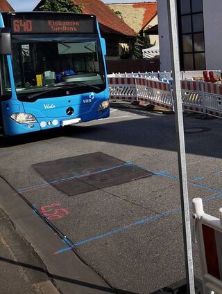 ble_Vollsperrung Einhausen Hauptstraße. Bild: Jörg Keller