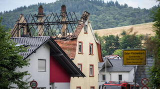 So sah das Haus in der Oberflockenbacher Straße nach dem Brand aus.