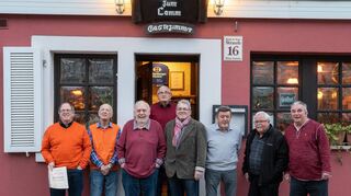 Die Mitglieder Günter Schmitt, Rolf Brand, Walter Stiller, Otto Brunnengräber, Hermann Schmitt, Konrad Ludwig, Fritz Eberle und Andreas Löffel.