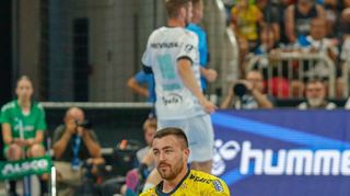 Starke Leistung ohne „Happy End“: Rhein-Neckar Löwe Jannik Kohlbacher beim Supercup-Finale.