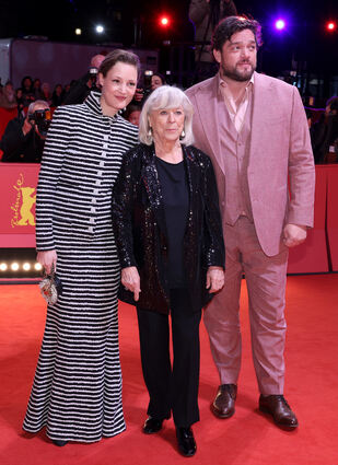 Vicky Krieps (l.), Margarethe von Trotta und Ronald Zehrfeld.