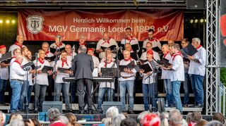 Der Männergesangverein Germania, hier beim Jubiläumskonzert in diesem Jahr, beteiligt sich wie der Liederkranz an der Chorwoche.