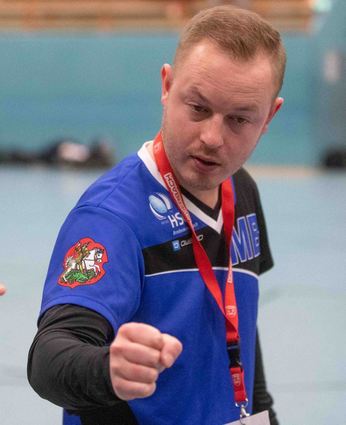 HSG-Trainer Moritz Brandt durfte stolz auf seine Mannschaft sein, denn Bensheim/Auerbach bot der favorisierten MSG Roßdorf beeindruckend Paroli.