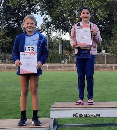 Mit einem Punkt Vorsprung holte Su-Linh Henkes vom LCO Lorsch den Titel vor So-phia Heinrich (Bensheim).