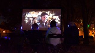 Im Saalbau-Kino konnten die Besucher den Schauspieler Harrison Ford als Indiana Jones erleben.