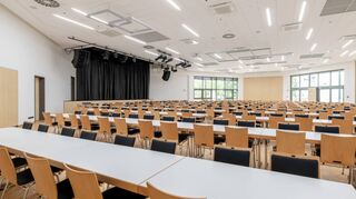 So sieht der große Saal im Bürgerhaus in Bensheim heute aus.