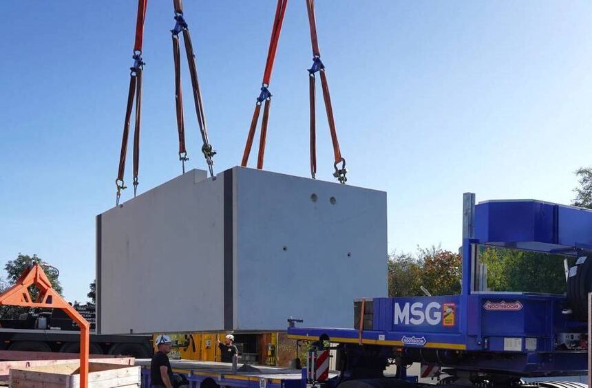 Huge precast concrete elements built underground in just three days