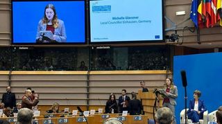 Die Jungpolitikerin aus Einhausen sprach im Europaparlament über die größten Herausforderungen für ihre Kommune.
