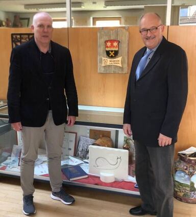 Lautertals Bürgermeister Andreas Heun (links) und der Bergsträßer Bundestagsabgeordnete Michael Meister.