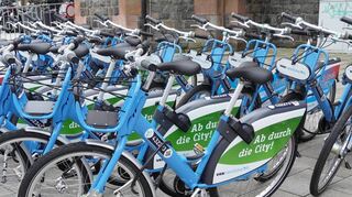 Die blauen Fahrräder von VRN-Nextbike werden wieder aus dem Stadtbild Viernheims verschwinden.