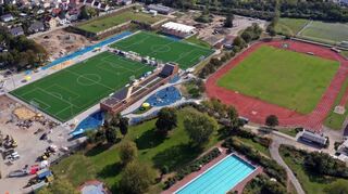 Bietet dem Fußballnachwuchs in Zukunft ganz neue Möglichkeiten: der Bildungs- und Sportcampus.