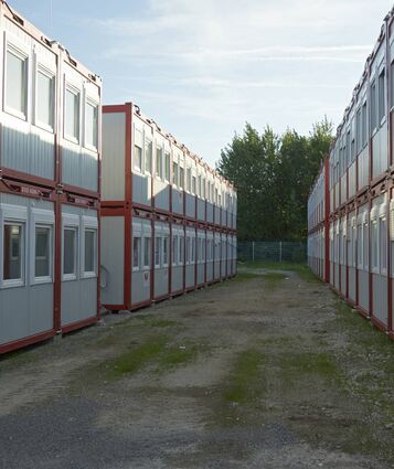 Das Containerdorf in Bürstadt bietet noch Platz für Geflüchtete.